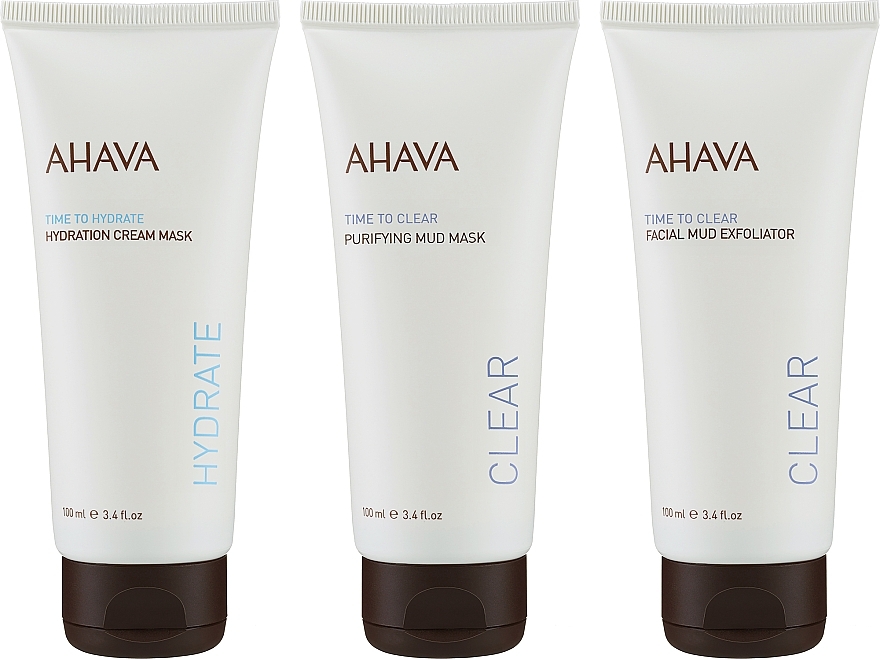 Набор - Ahava Mask Trio (hyd/cr/mask/100ml + mask/100ml + exf/100ml) — фото N2