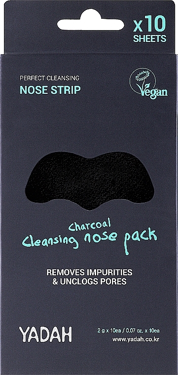 Очищувальні патчі для носа - Yadah Charcoal Cleansing Nose Pack — фото N1