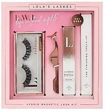 Парфумерія, косметика Набір - Lola's Lashes Curl Power Hybrid Magnetic Eyelash Kit (eyeliner/3ml + remover/2.5ml + eyelashes/2pcs + applicator)