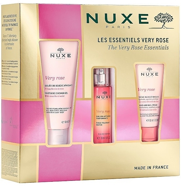 Nuxe Very Rose - Набор (edp/30ml + sh/gel/100ml + h/cr/50ml) — фото N1