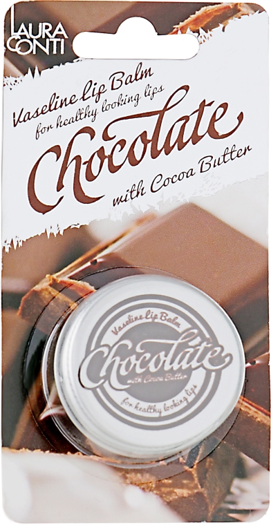Бальзам для губ "Вазелиновый. Шоколад" - Laura Conti Vaseline Lip Balm Chocolate
