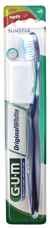 Зубна щітка, м'яка, синя - G.U.M OriginalWhite Toothbrush Soft — фото N1