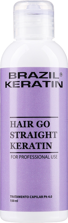 Засіб для розгладження і відновлення пошкодженого волосся - Brazil Keratin Hair Go Straight — фото N1