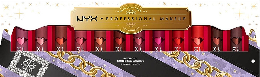 Набор - NYX Professional Makeup Matte Lipstick Gift Set Vault (lipstick/12x1,3g) — фото N2