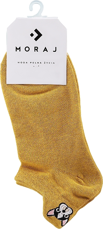 Носки женские с изображением животных, желтые - Moraj — фото N1