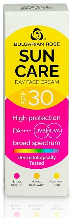 Крем для лица, дневной с защитой SPF 30 - Bulgarian Rose Sun Care Day Face Cream SPF 30 — фото N3