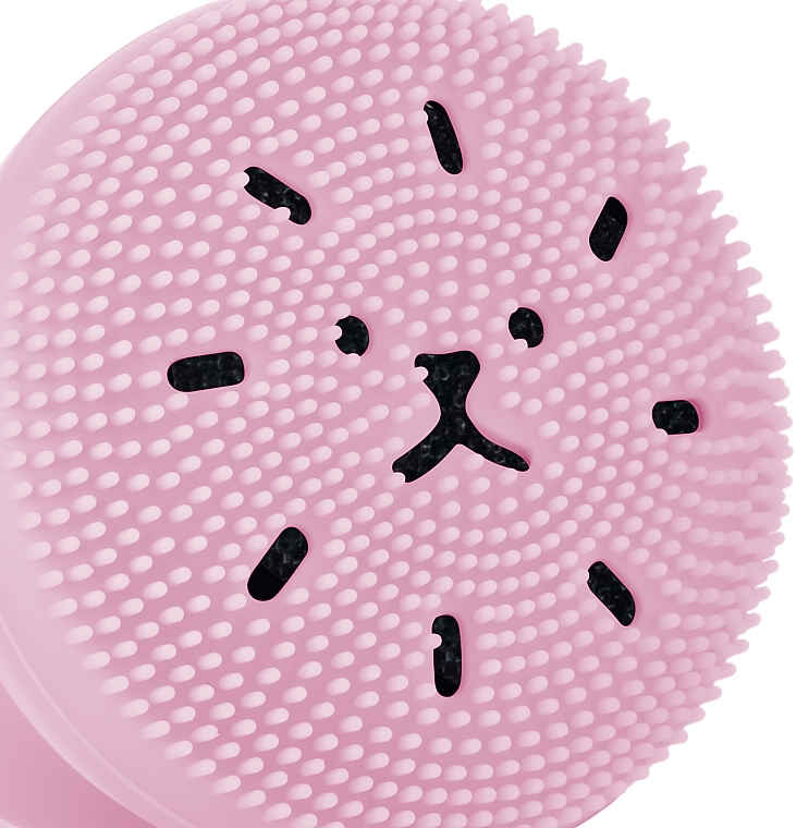 Отшелушивающая силиконовая щеточка для очистки пор, PF-70, розовая - Puffic Fashion — фото N2