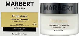 Насыщенный антивозрастный крем для сухой кожи "Золотая линия" - Marbert Anti-Aging Profutura Cream Gold Rich — фото N2