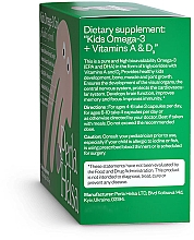 Омега-3 із тріски, з вітамінами А і Д3, 120 капсул - Perla Helsa Kids Omega-3 Cod Healthy Growth Dietary Supplement — фото N4