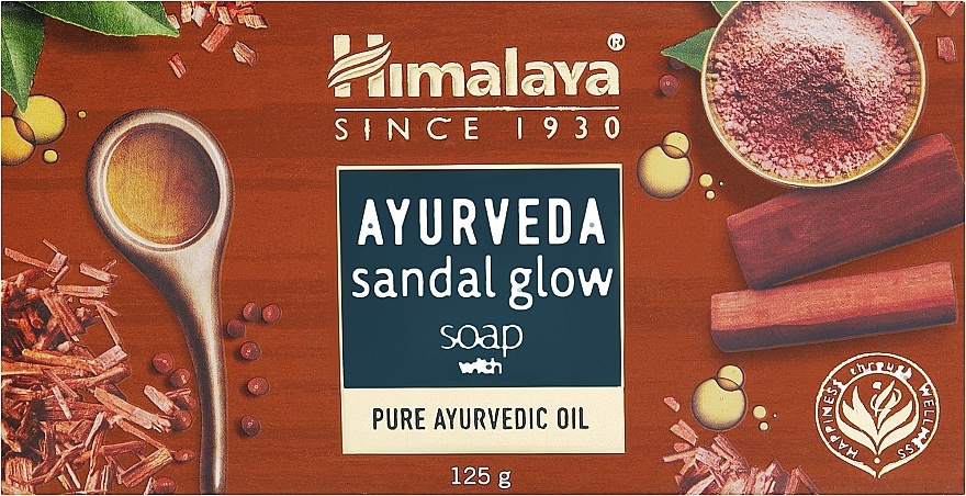 Аюрведическое мыло - Himalaya Herbals Ayurveda Sandal Glow Soap — фото N2