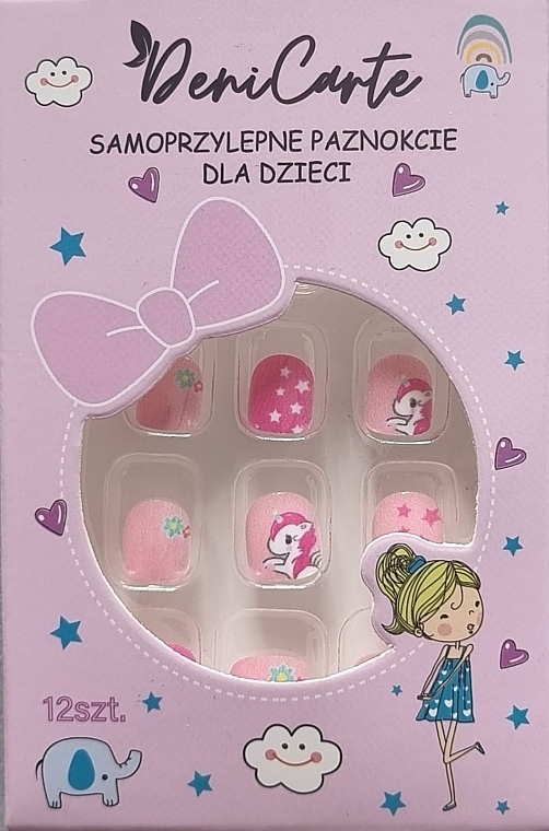 Накладные самоклеящиеся ногти для детей "Единорог", 975 - Deni Carte Tipsy Kids 