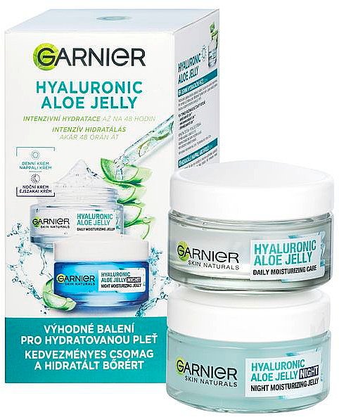 Набор для ухода за кожей - Garnier Skin Naturals Hyaluronic Aloe Jelly Duopack (cr/50ml + cr/50ml) — фото N1