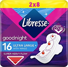 Парфумерія, косметика Прокладки гігієнічні нічні з крильцями, 16 шт. - Libresse Ultra Goodnight Large