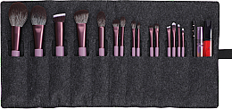 Набор кистей для макияжа, 15 шт. - Eigshow Beauty Eigshow Makeup Brush Kit In Gift Box Smoke Purple — фото N3