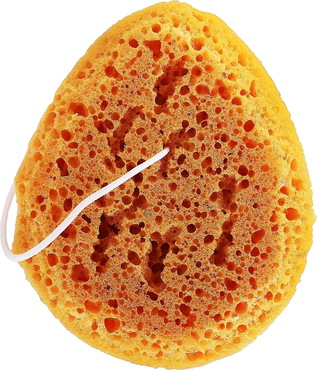 Мочалка для душа 6009, овальная, желто-оранжевая - Donegal Bath Sponge — фото N1