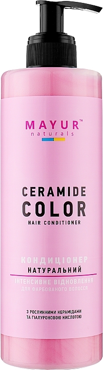 Кондиціонер для інтенсивного відновлення фарбованого волосся з рослинними керамідами та гіалуроновою кислотою - Mayur — фото N3