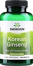 Пищевая добавка "Корейский женьшень", 500 мг - Swanson Korean Ginseng 500 mg — фото N1