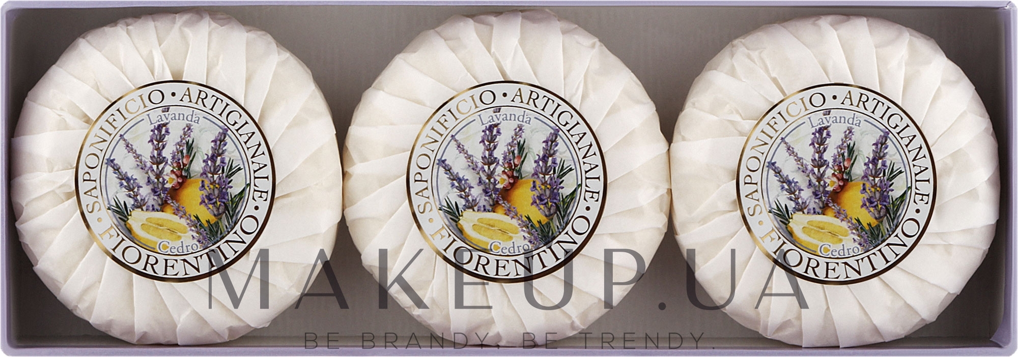 Набор натурального мыла "Лаванда и Кедр" - Saponificio Artigianale Fiorentino Capri Lavender & Cedar — фото 3x100g