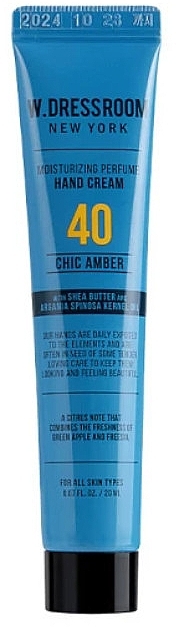 W.Dressroom Moisturizing Perfume Hand Cream No.40 Chic Amber - Парфумований крем для рук (міні) — фото N1