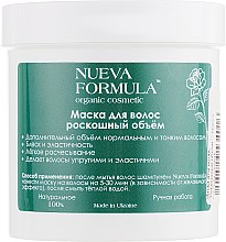 Парфумерія, косметика Маска для волосся "Розкішний об'єм" - Nueva Formula