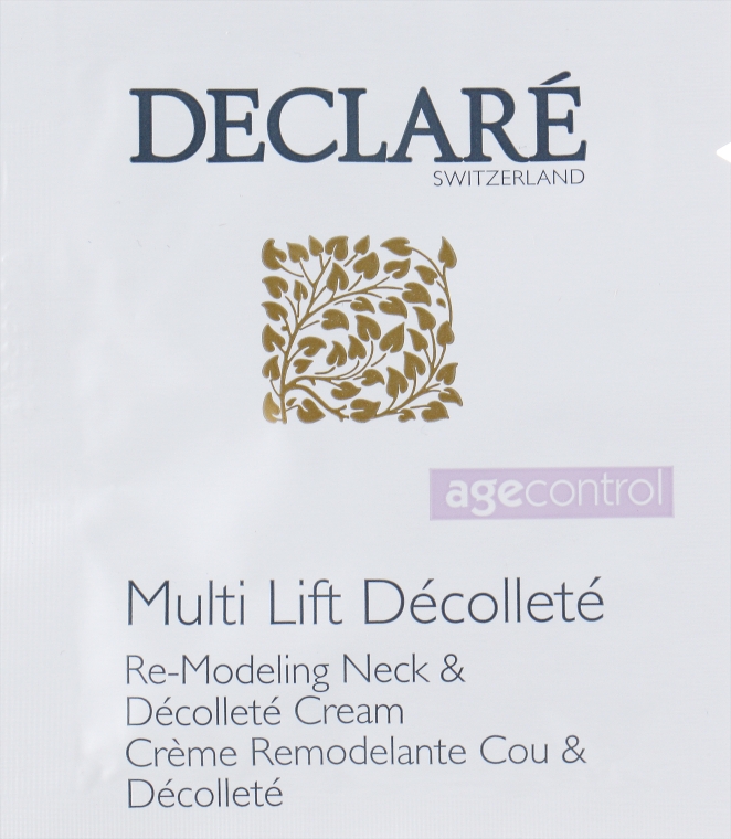 Ремоделювальний крем для шиї та декольте - Declare Age Control Multi Lift Decollete Re-Modeling Neck (пробник) — фото N1
