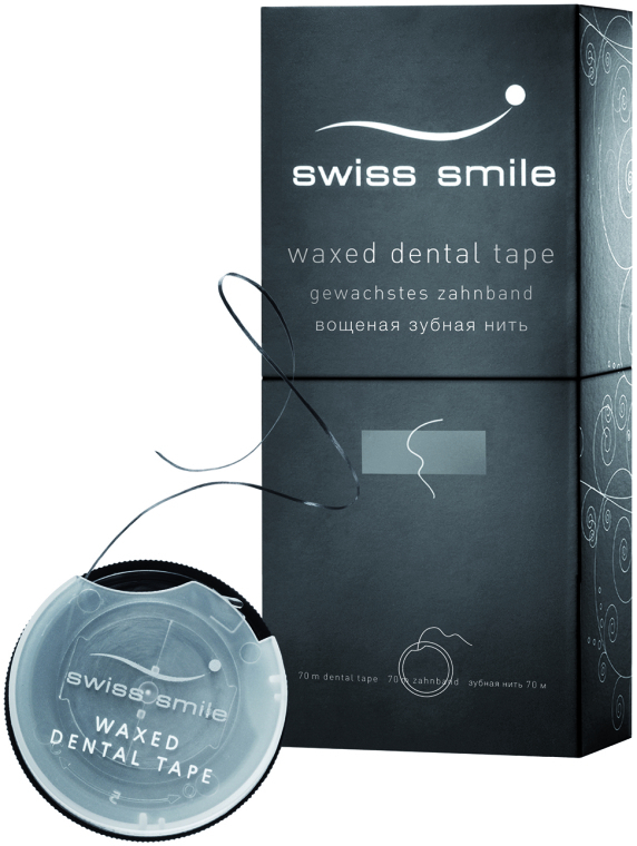 М'яка вощена зубна нитка - Swiss Smile In Between Waxed Dental Tape — фото N2