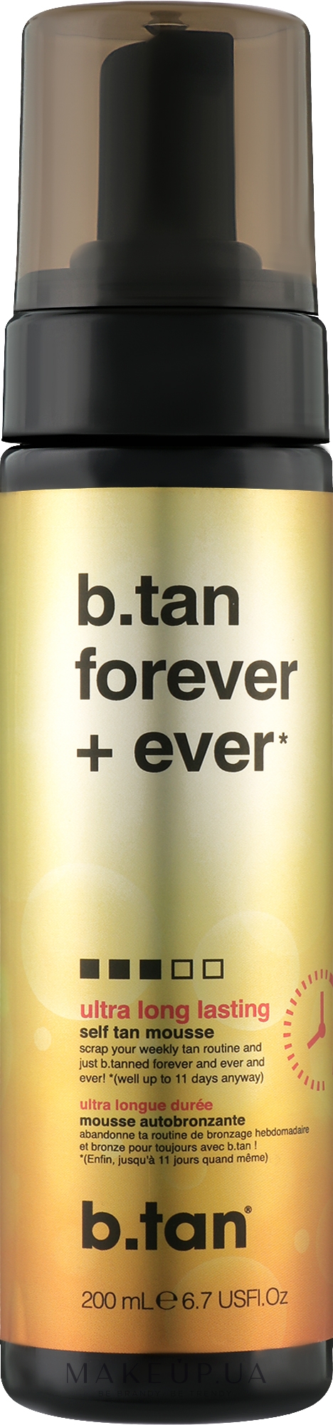 Мус для автозасмаги "Forever & Ever" - B.tan Self Tan Mousse — фото 200ml