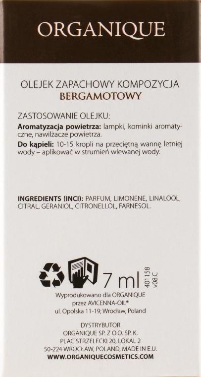 Ароматическая композиция "Бергамот" - Organique Fragrance Oil Composition Bergamot — фото N3