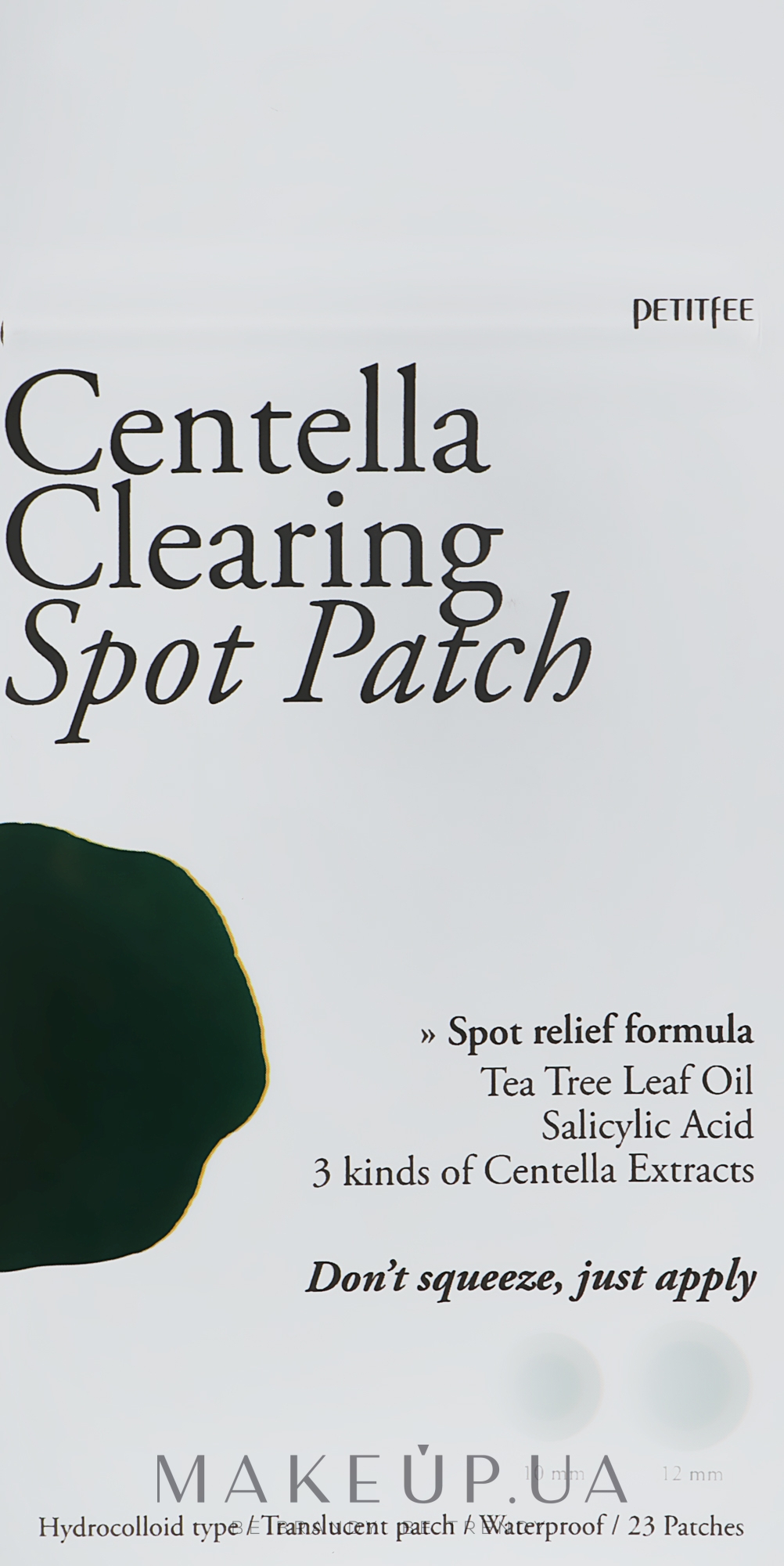 Точкові патчі від запалень з екстрактом центели азіатської - Petitfee Centella Clearing Spot Patch — фото 23x6g