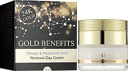 Оновлювальний денний крем - Sea of Spa 24K Gold Gold Benefits Omega & Hyaluronic Acid Renewal Day Cream — фото N2