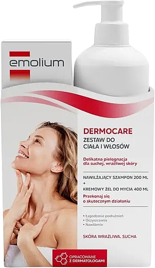 Набор - Emolium Dermocare Set (sh/gel/400ml + shm/200ml) — фото N1