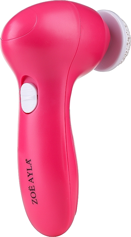 Щетка для очищения и массажа лица 6 в 1, розовая - Zoe Ayla Electric Facial Cleansing Brush — фото N2