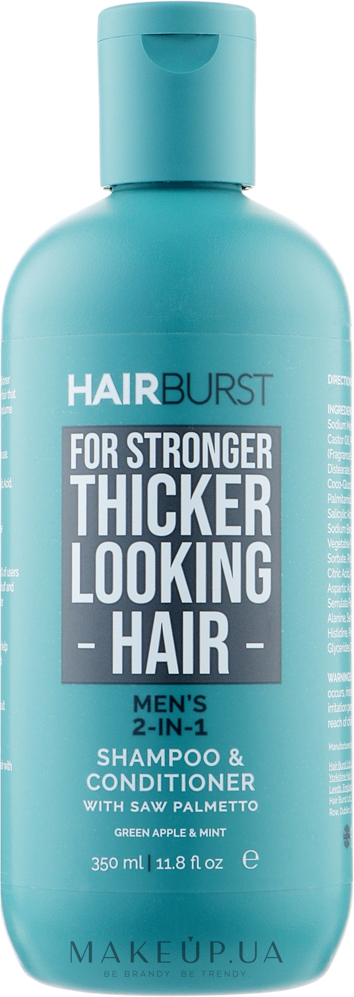 Шампунь і кондиціонер для чоловіків 2 в 1 - Hairburst Men's 2-In-1 Shampoo & Conditioner — фото 350ml