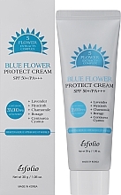 Солнцезащитный крем с экстрактами синих трав - Esfolio Blue Flower Protect Cream SPF 50+/PA+++ 5 Flower Extracts Complex — фото N2
