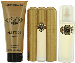 Парфумерія, косметика Cuba Prestige Legacy - Набір (edt/30ml + af/sh/100ml + sh/gel/200ml)