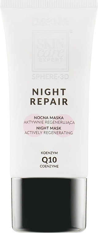 Нічна відновлювальна маска для обличчя з коензимом Q10 - Floslek Skin Care Expert Sphere 3D Night Repair Mask — фото N2