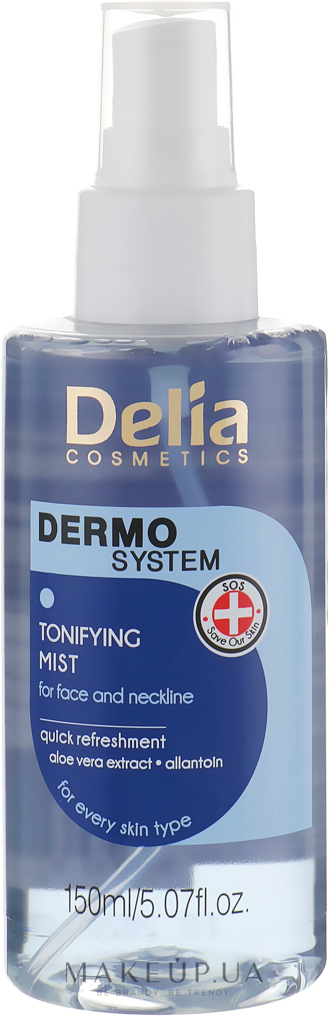 Тонізувальний спрей для обличчя, шиї та декольте - Delia Dermo System — фото 150ml
