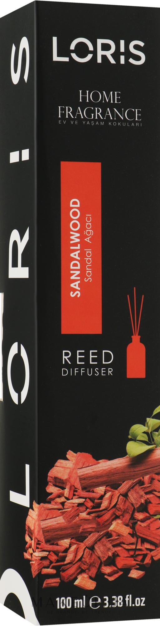Аромадифузор "Сандалове дерево" - Loris Parfum Home Fragrance Reed Diffuser — фото 100ml