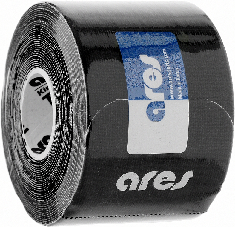 Кінезіо тейп "Black" - Ares Kinesio Tape Precut — фото N1