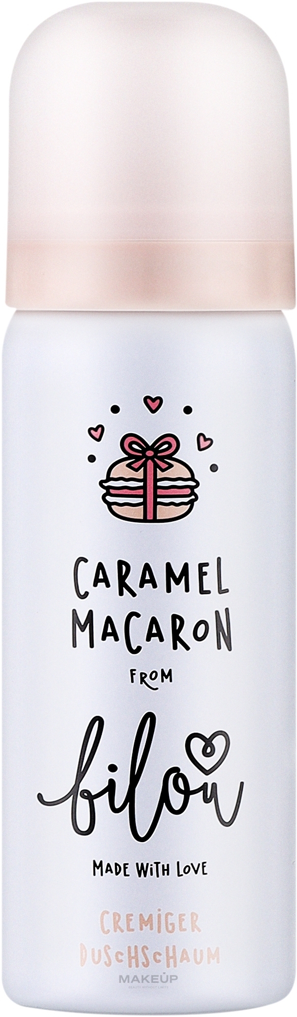 Пінка для душу "Карамельний макарон" - Bilou Caramel Macaron Shower Foam (міні) — фото 50ml