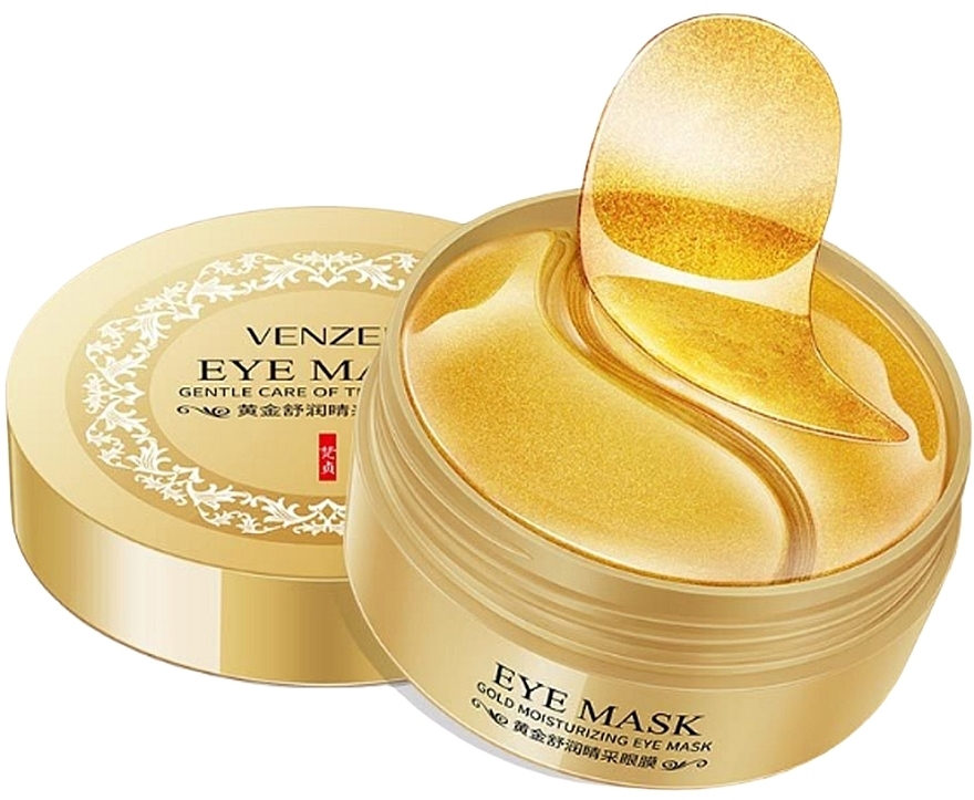 УЦЕНКА Гидрогелевые патчи с коллоидным золотом и спирулиной - Veze (Venzen) Gold Moisturizing Eye Mask * — фото N1