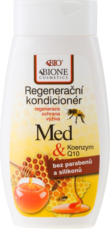 Восстанавливающий кондиционер - Bione Cosmetics Honey + Q10 Condiceoner — фото N1