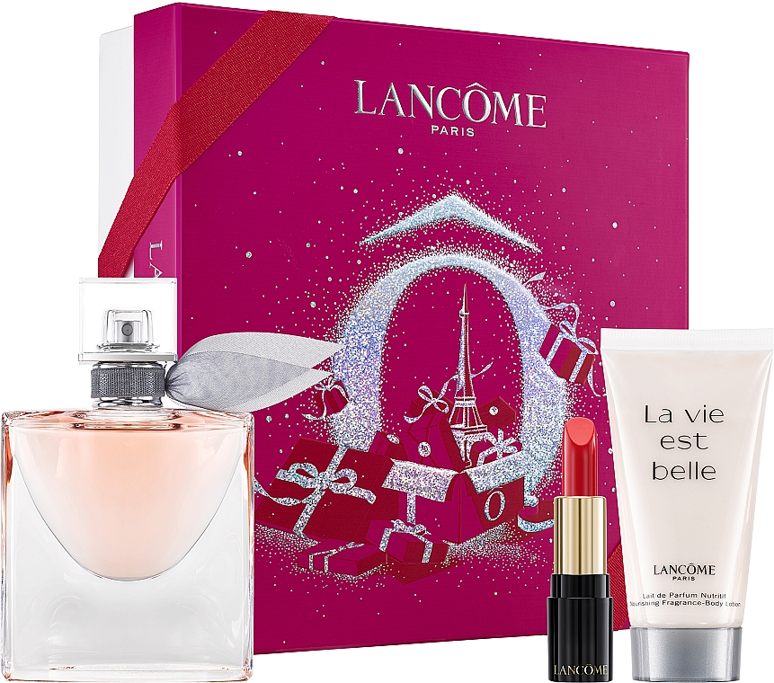 Lancome La Vie Est Belle - Набор (edp/50ml + b/lot/50ml + lipstick/1.6g)