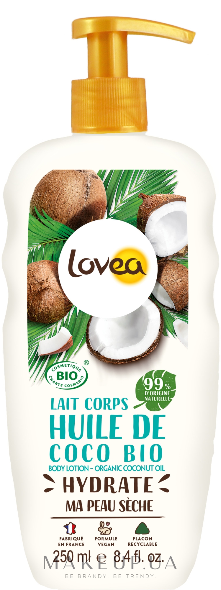Зволожувальний лосьйон для тіла з маслом кокоса - Lovea Nature Moisturizing Body Lotion — фото 250ml