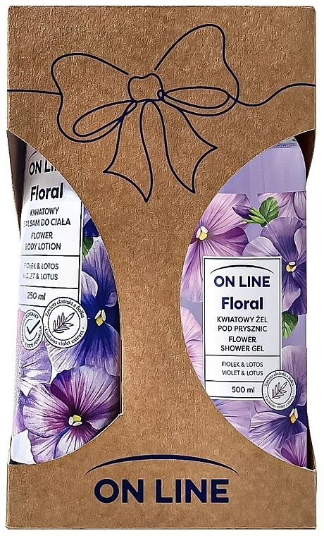 Набор "Фиалка и лотос" - On Line Floral Flower Violet & Lotus Set (sh/gel/500ml + b/lot/250ml) — фото N1