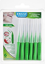 Щетки для межзубных промежутков, 0.8 мм, зеленые - Ekulf Ph Plus — фото N1