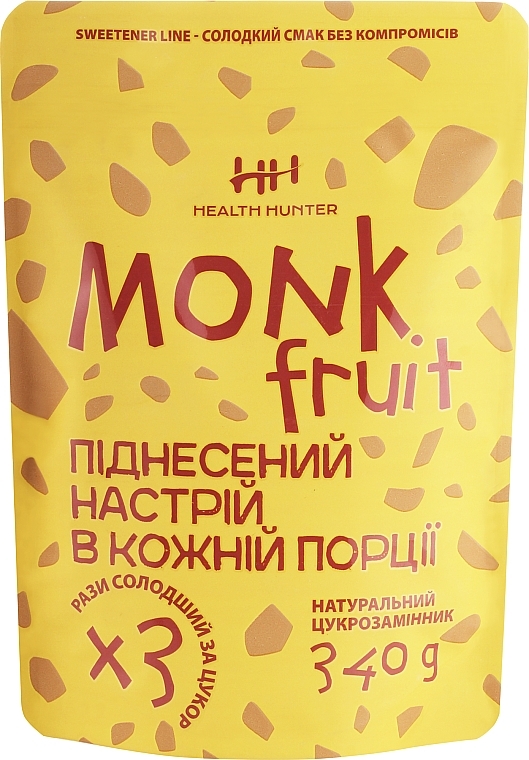 Цукрозамінник "Монк Фрут" (архат) - Health Hunter Monk Fruit — фото N1