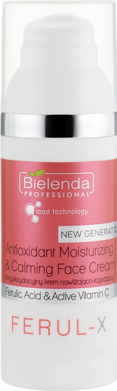 Антиоксидантный увлажняющий и успокаивающий крем для лица - Bielenda Professional Ferul-X Antioxidant Moisturizing & Calming Face Cream