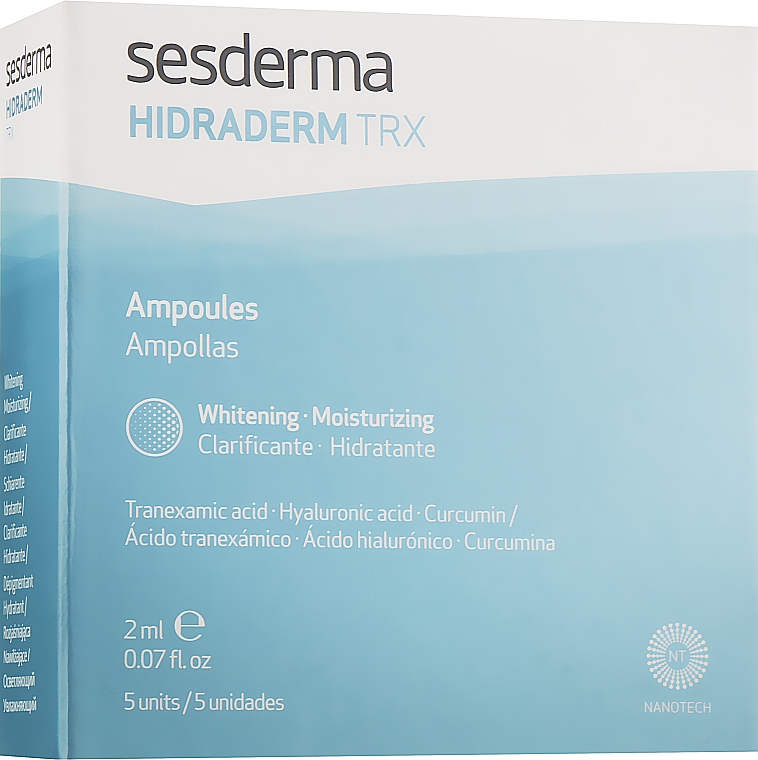 Средство в ампулах осветляющее, увлажняющее - Sesderma Hidraderm TRX Ampoules — фото N1