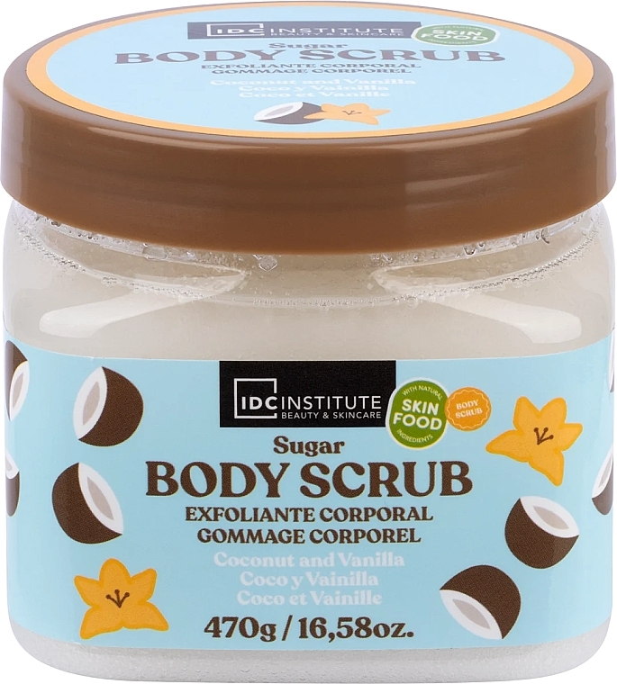 Сахарный скраб для тела "Кокос и ваниль" - IDC Institute Sugar Body Scrub Coconut & Vanila — фото N1